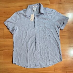 Coofandy Light Blue Button Down Short Sleeve Shirt